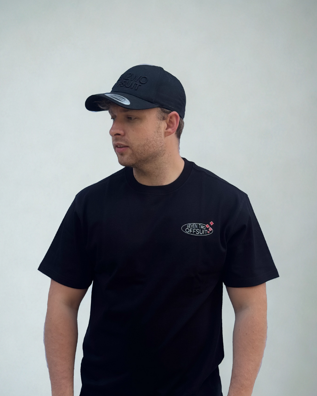7even 2wo Offsuit™ - Four Suits Black T-Shirt
