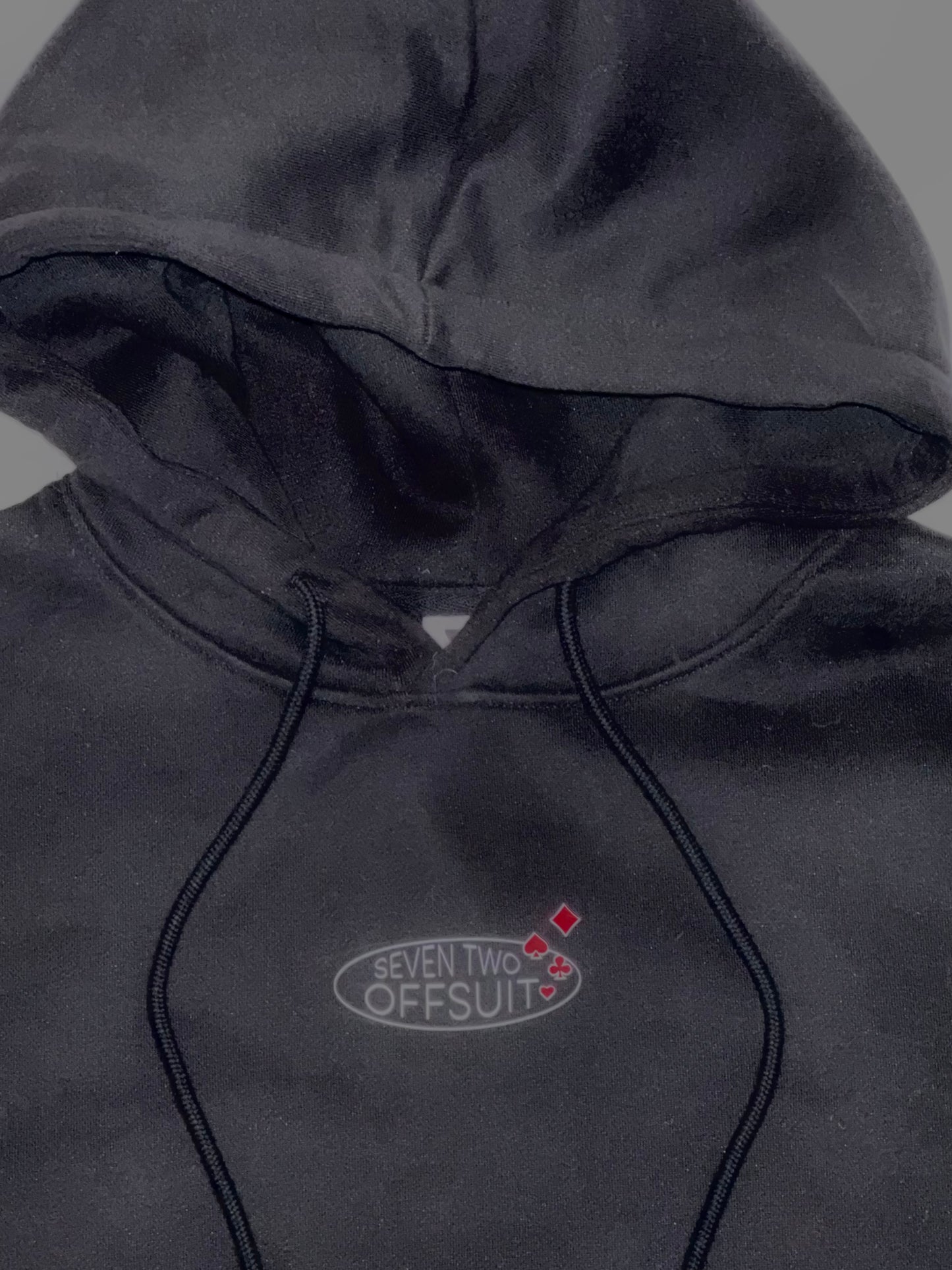 7even 2wo Offsuit™ - Four Suits Black Hoodie