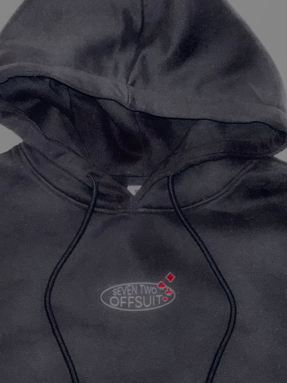 7even 2wo Offsuit™ - Four Suits Black Hoodie